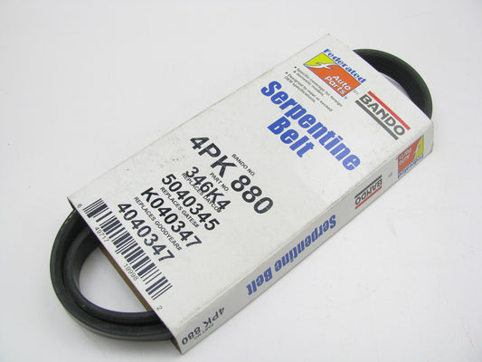 Bando 4PK880 Serpentine Belt - 0.56'' X 35.00'' - 4 Ribs