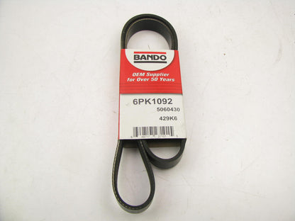 Bando 6PK1092 Serpentine Belt - 0.84'' X 43.50'' - 6 Ribs