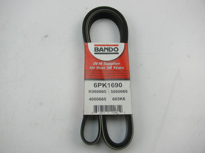 Bando 6PK1690 Serpentine Belt - 0.84'' X 66.50'' - 6 Ribs