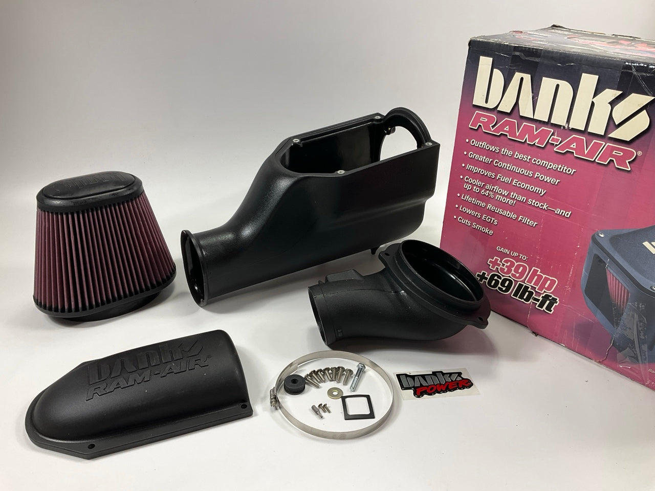 DAMAGED FILTER - Banks 42155 Cold Air Intake System 03-07 Ford 6.0L Powerstroke