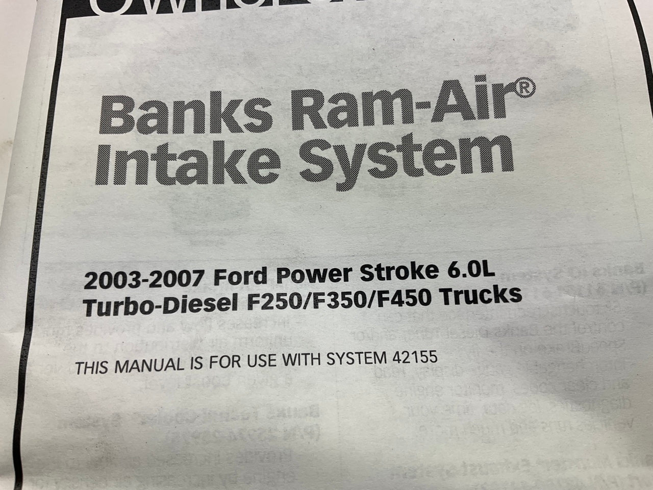 Banks 42155 Cold Air Intake System Kit 03-07 Ford F250 F350 SD 6.0L Powerstroke