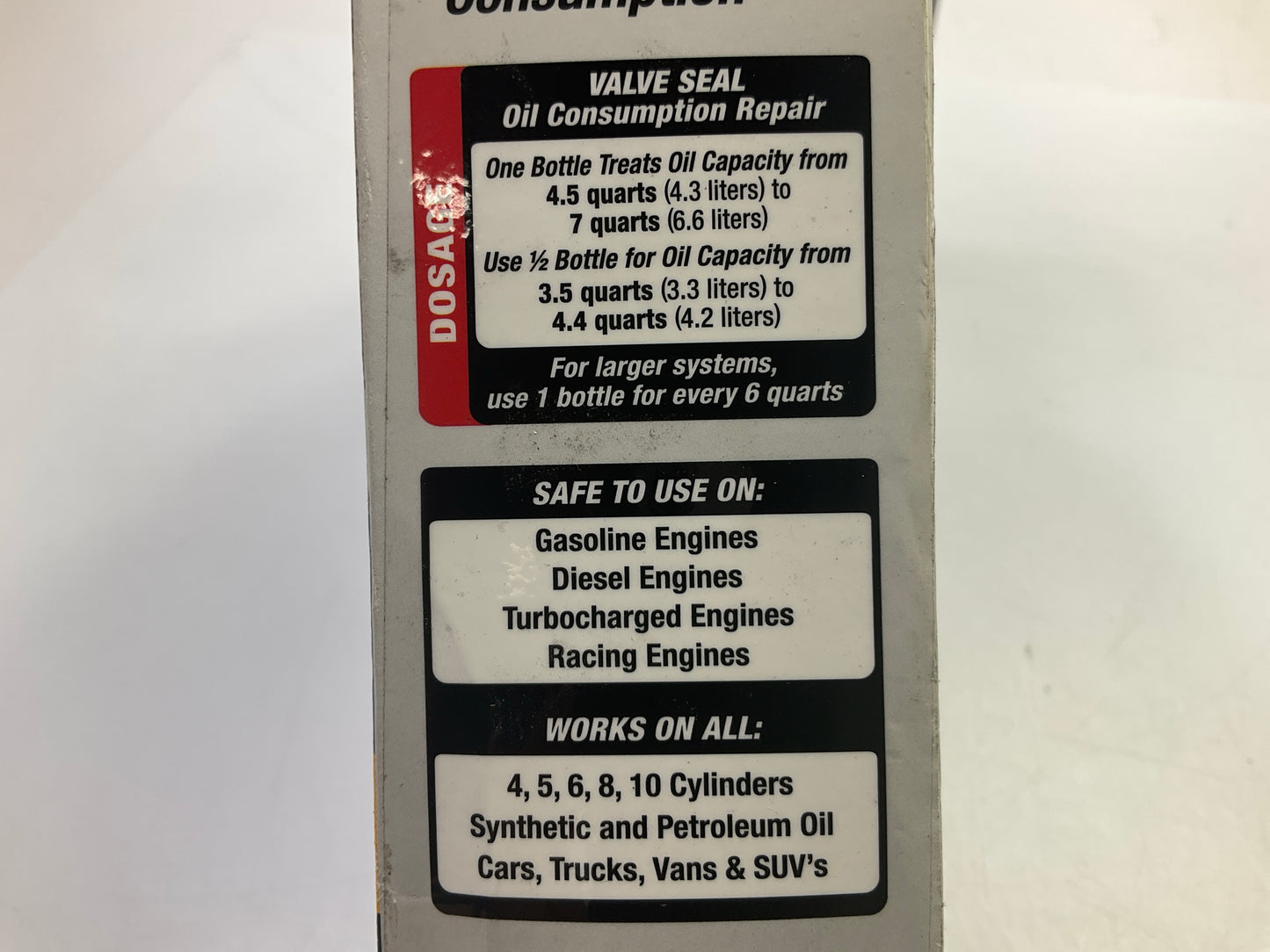 Bars VS1 Stop Valve Stem Seal Leaks Oil Consumption Repair Sealer - 16.9 Oz