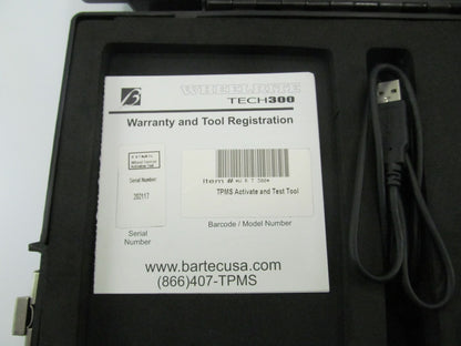 Bartec TECH300 TPMS Tool - Missing Parts - Sold AS IS-