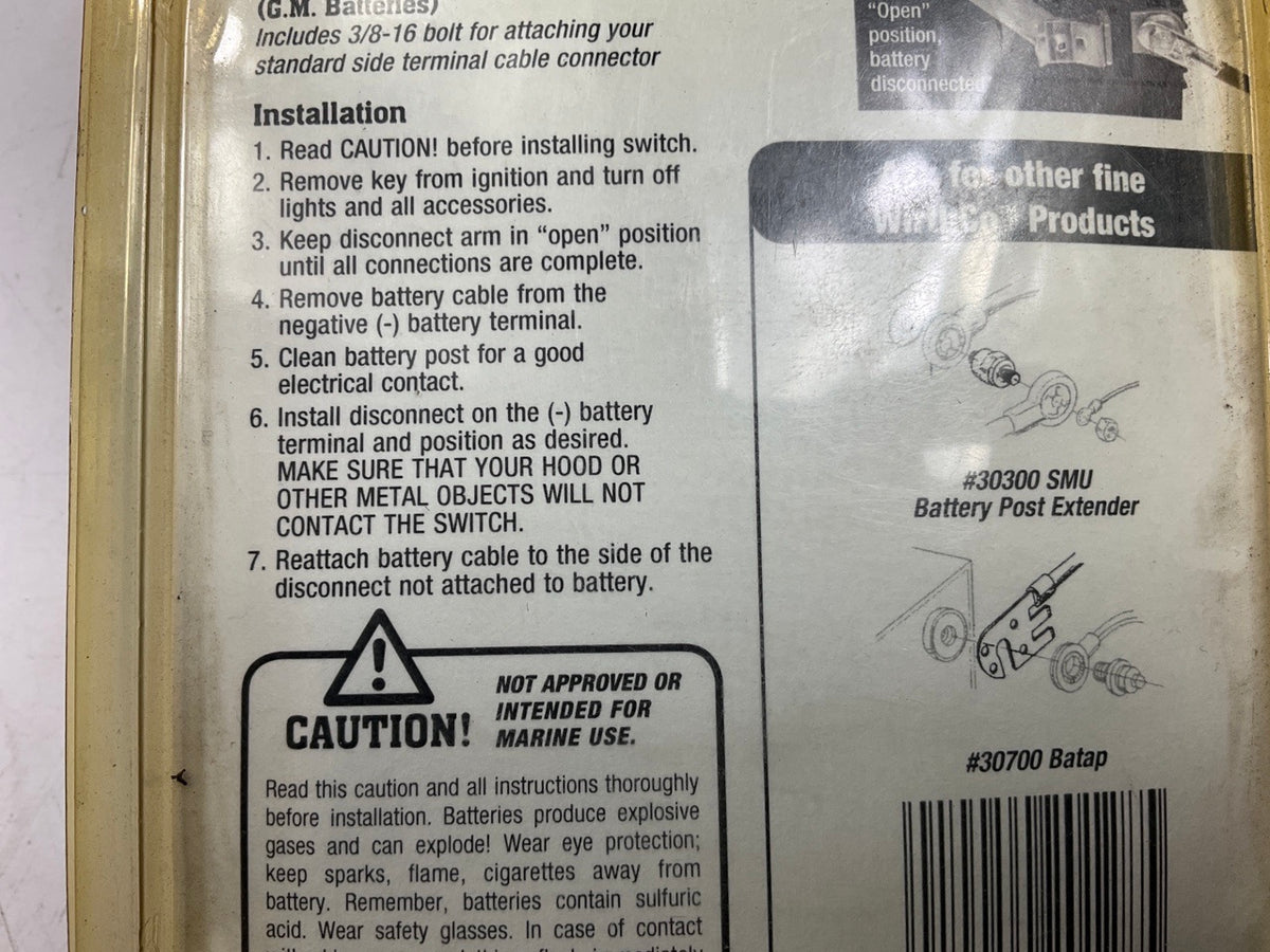 WirthCo 20128 Battery Doctor Battery Disconnect Safety Switch For Side Terminal