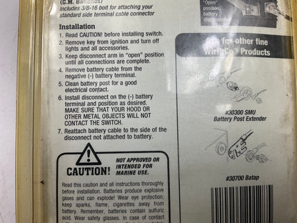 WirthCo 20128 Battery Doctor Battery Disconnect Safety Switch For Side Terminal