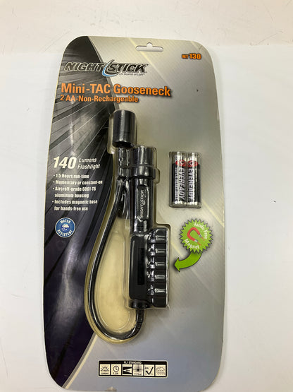 Bayco MT-130 Mini Tactical Flashlight, 140 Lumens, Uses 2 AAA Batteries