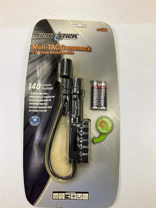 Bayco MT-130 Mini Tactical Flashlight, 140 Lumens, Uses 2 AAA Batteries