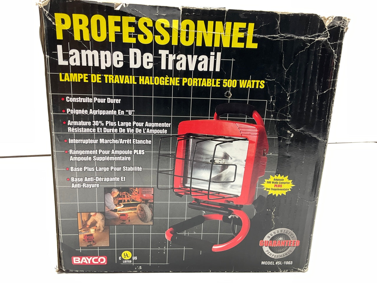 Bayco SL-1003 Professional 500-Watt Halogen Work Light