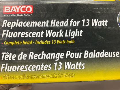 Bayco SL-200 Replacement Head For 13 Watt Fluorescent Work Light Lamp
