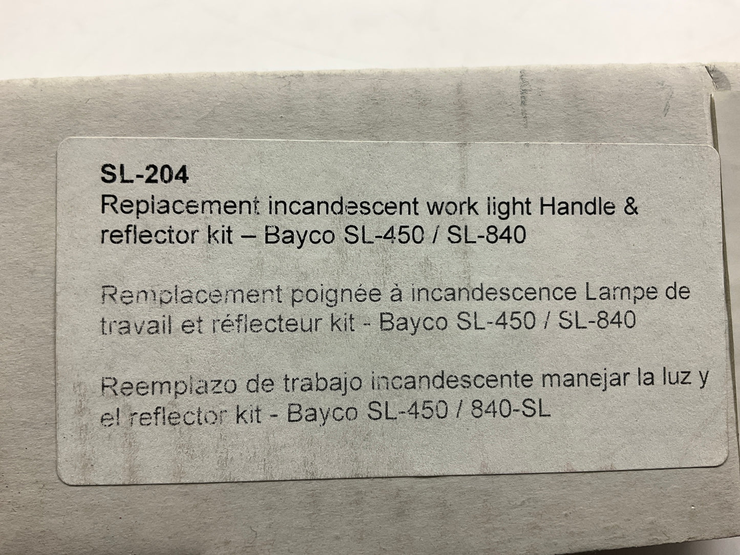 Bayco SL-204 Replacement Incandescent Work Light Head W/ Metal Guard & Outlet