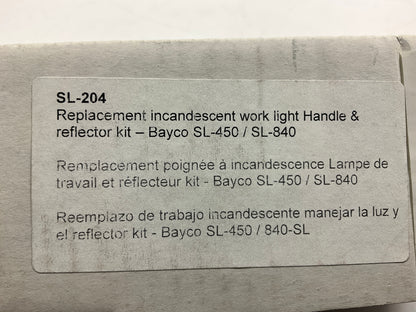 Bayco SL-204 Replacement Incandescent Work Light Head W/ Metal Guard & Outlet