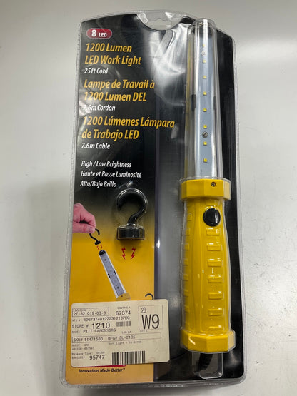 Bayco SL-2135 1,200 Lumen Corded LED Work Light W/ Magnetic Hook, 25' Cord