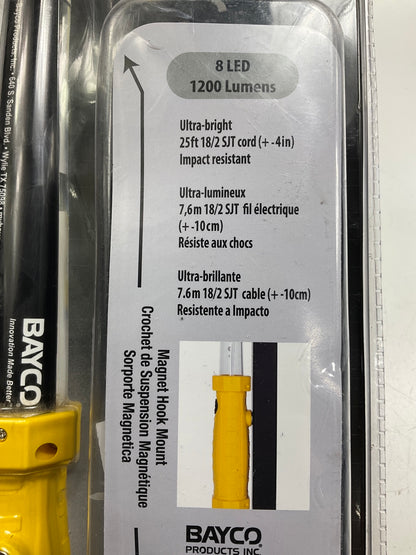 Bayco SL-2135 1,200 Lumen Corded LED Work Light W/ Magnetic Hook, 25' Cord