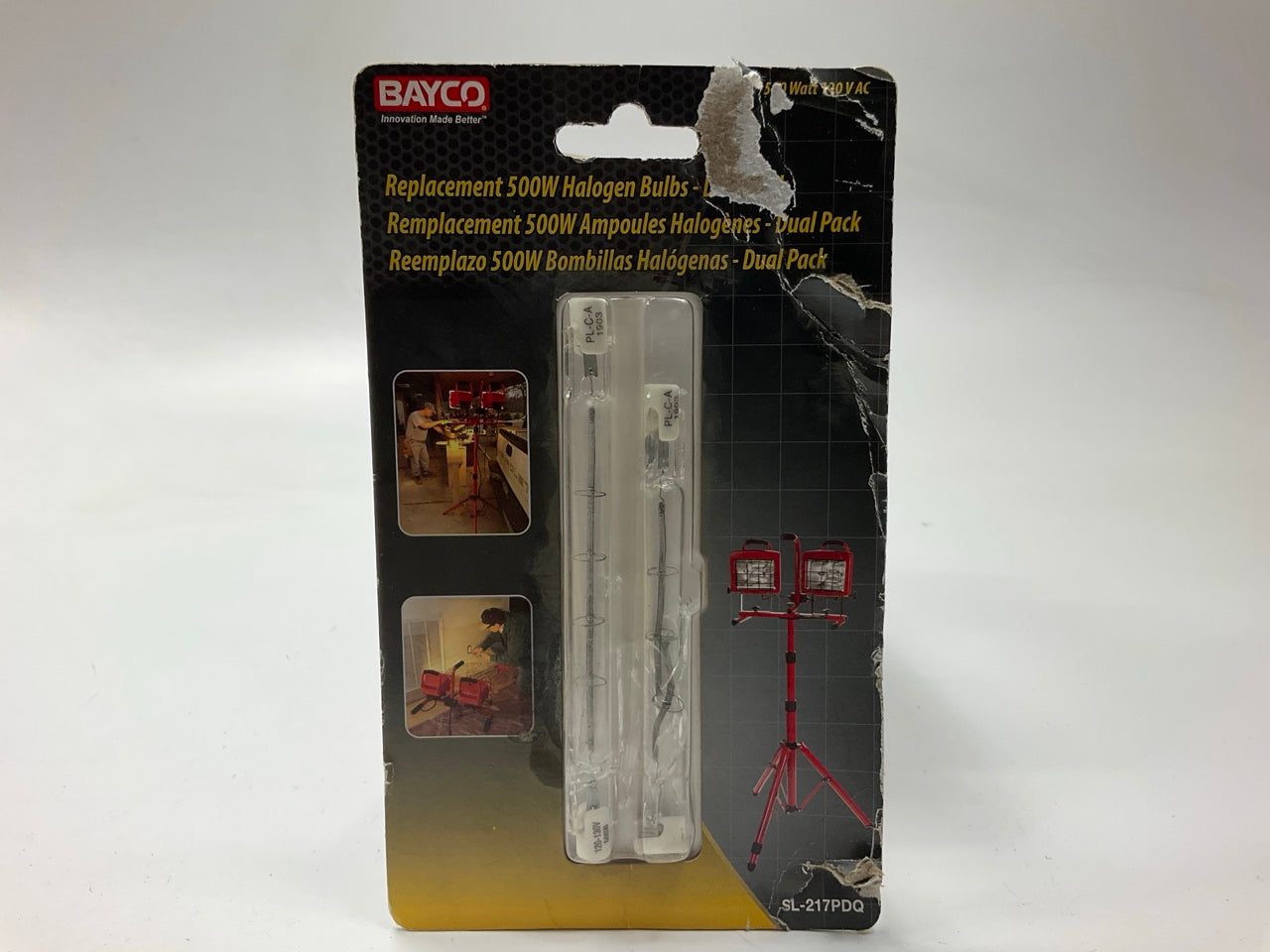 Bayco SL-217 Replacement 500w Halogen Bulbs - Dual Pack