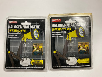 (2) Bayco SL-235 Replacement 35W Halogen Bulb For Model 1000  Halogen Work Light