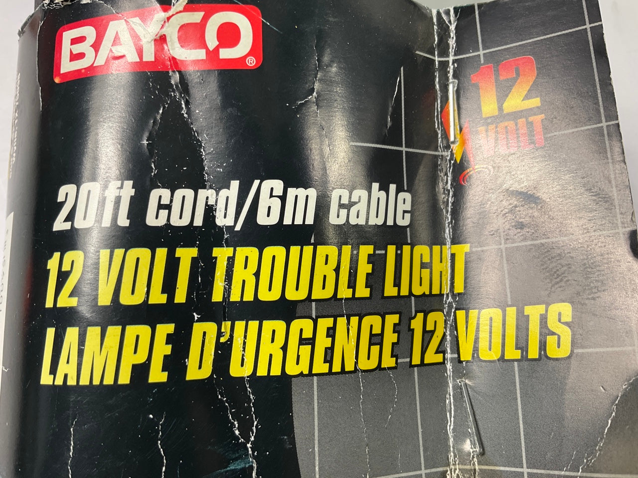 Bayco SL-412 Work Light Mechanics Lamp W/ Plastic Guard & Battery Clips 20' Cord