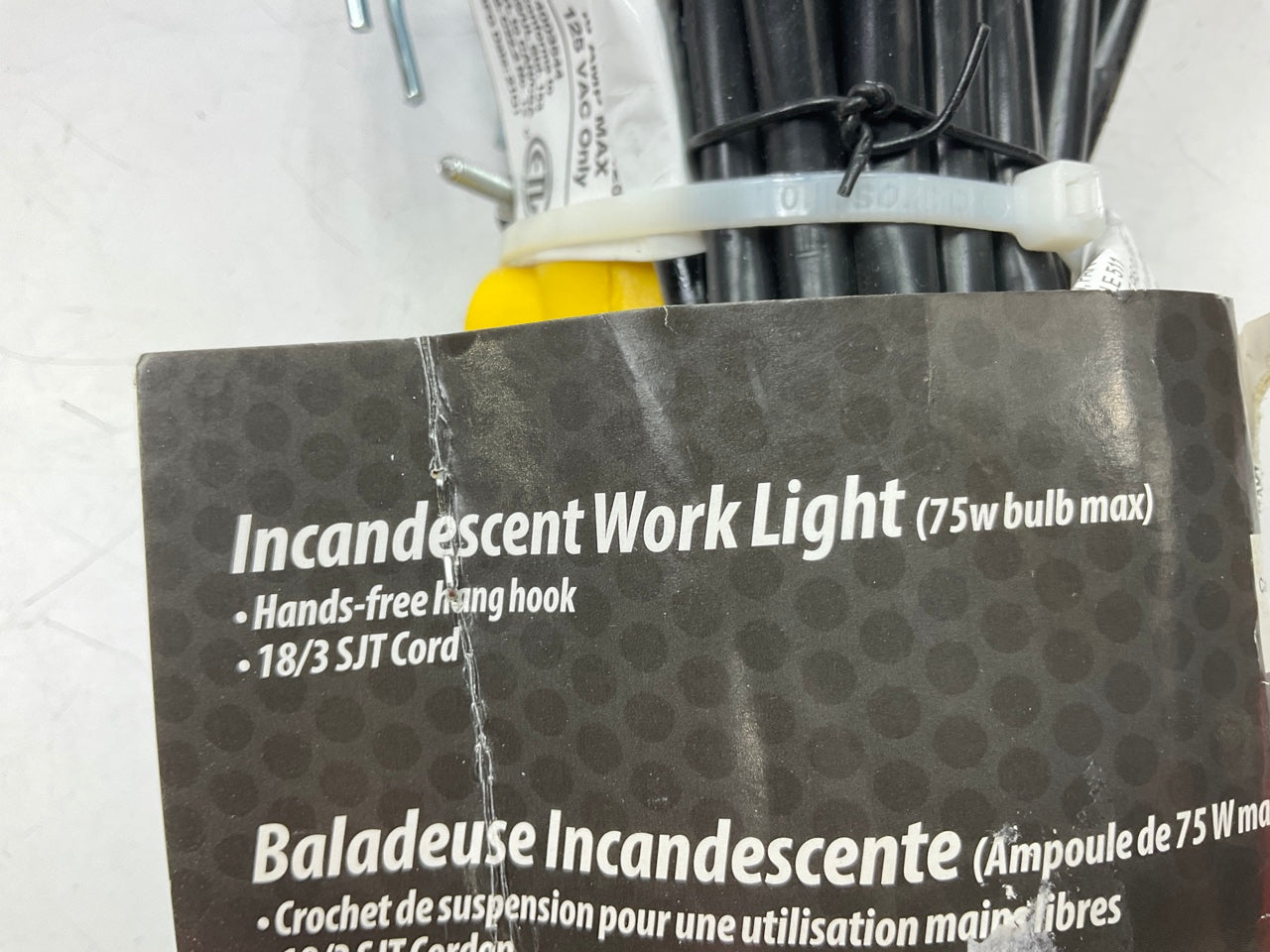 Bayco SL-425 Incandescent Trouble Drop Work Light W/ Metal Guard, 25' 18/3 Gauge