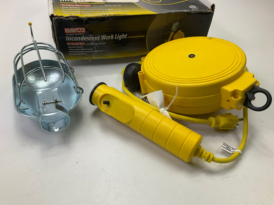 INCOMPLETE Bayco SL-450 Incandescent Trouble Light - 20'  With Retractable Reel