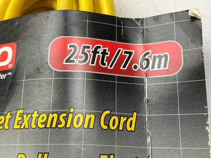 Bayco SL-725 25ft Extension Cord With Single Outlet 13 Amp - YELLOW - 25 FEET