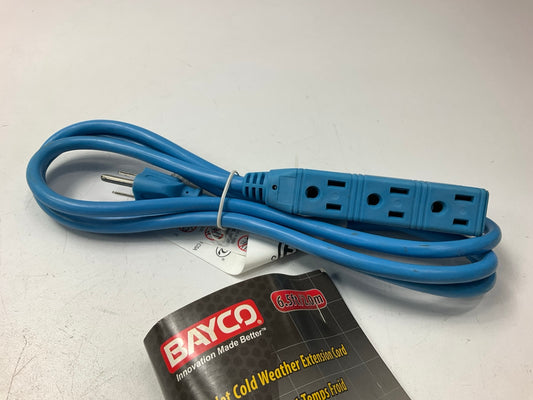 Bayco SL-763 6.5ft. 3 Outlet Cold Weather Extension Cord - 13amp