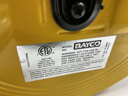 Bayco SL-825 13w Fluorescent Work Light / Spotlight W/single Outlet On 40ft Reel
