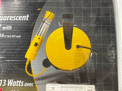 Bayco SL-826 13w Fluorescent Work Light On 50ft Metal Reel