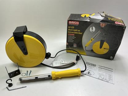 Bayco SL-864 60 LED Worklight With 50 Foot 18/2 Cord Retractable Reel