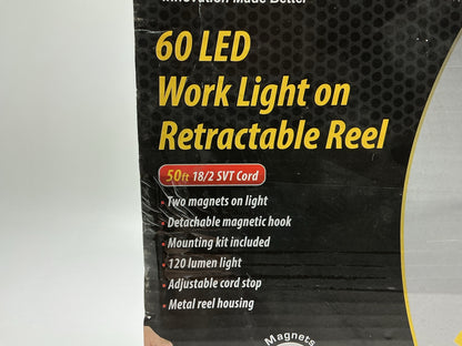 Bayco SL-864 60 LED Worklight With 50 Foot 18/2 Cord Retractable Reel
