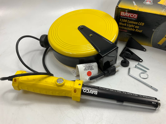 Bayco SL-866 1,200 Lumen LED Work Light W/ Magnetic Hook On 50' Retractable Reel