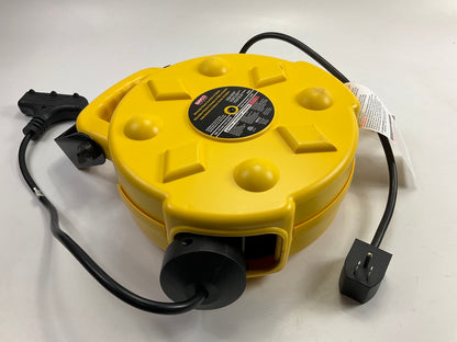 Bayco SL-8903 50ft Retractable Polymer Cord Reel W/3 Outlets - 13amp