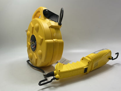Bayco SL8908 26W Fluorescent Work Light With Single Outlet On 50 Foot Reel