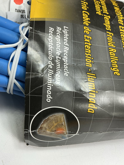 Bayco SL-9106 50' Cold Weather Extension Cord W/lighted End & 3 Outlets - 15amp