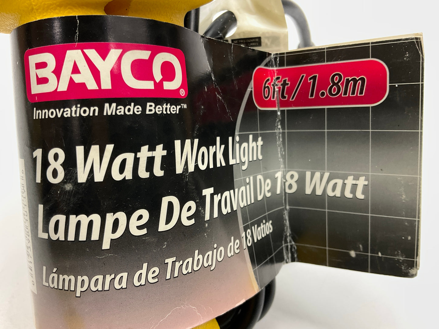 Bayco SL-918 18W Fluorescent Work Light Lamp W/single Outlet