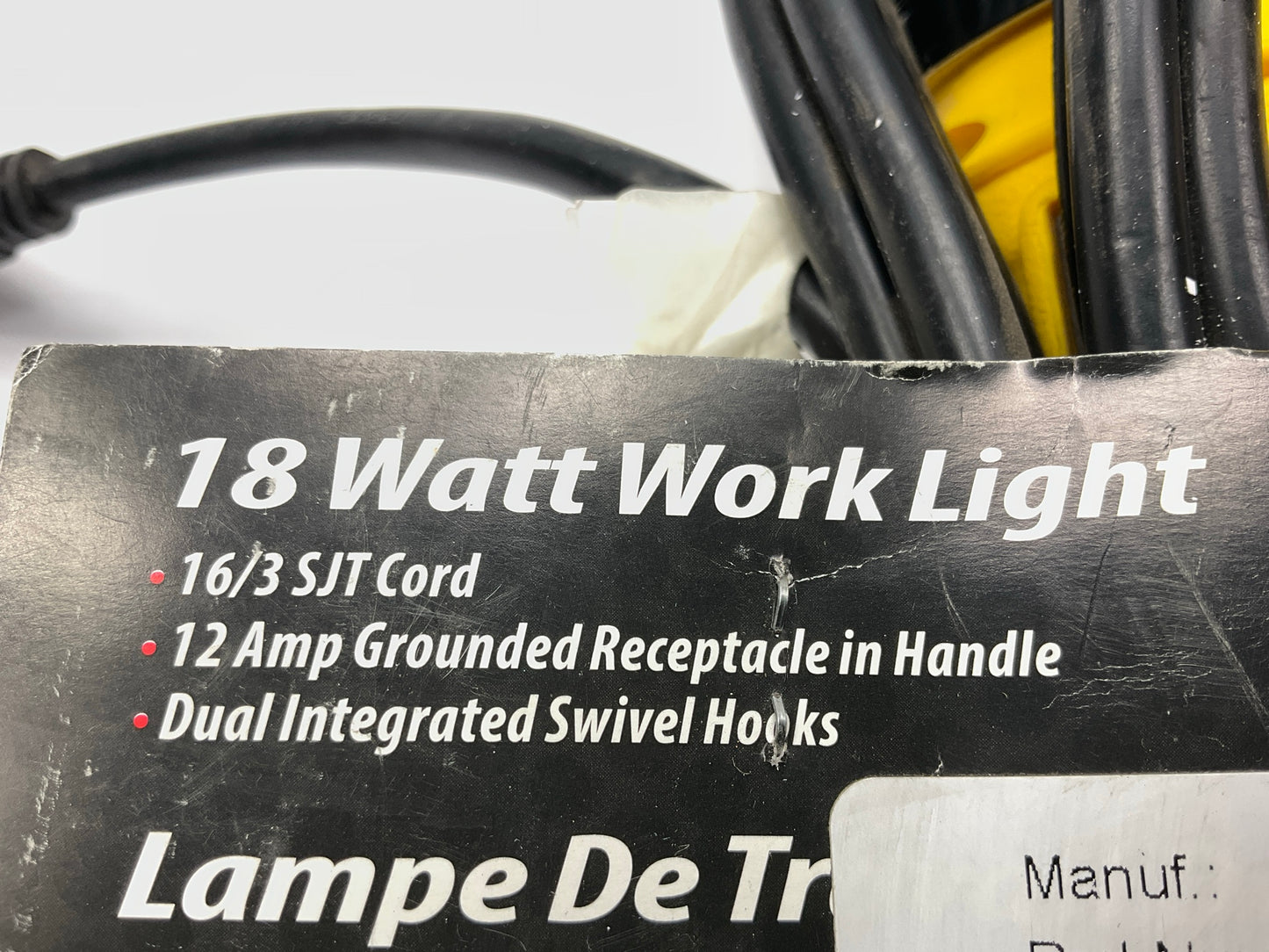 Bayco SL-918 18W Fluorescent Work Light Lamp W/single Outlet
