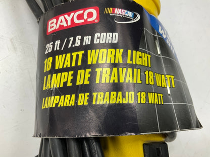 Bayco SL-928 18 Watt Fluorescent Work Light W/ Single Outlet, 25' Cord