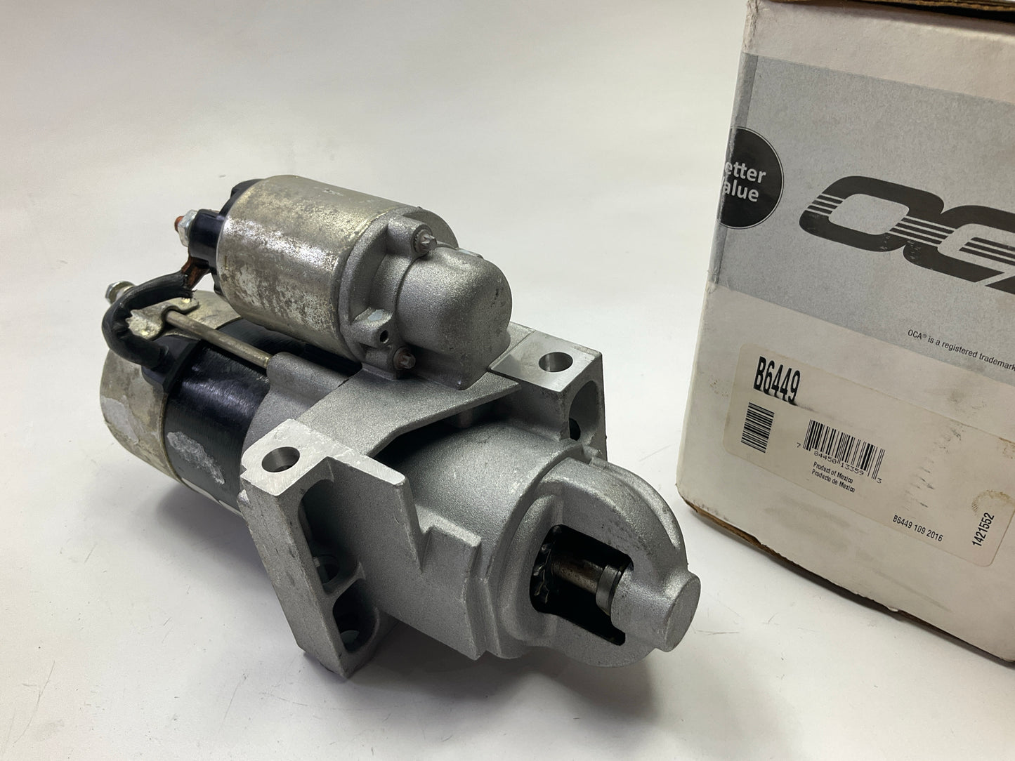 Has SOME DISCOLORATION FROM STORAGE - REMAN. BBB B6449 Starter