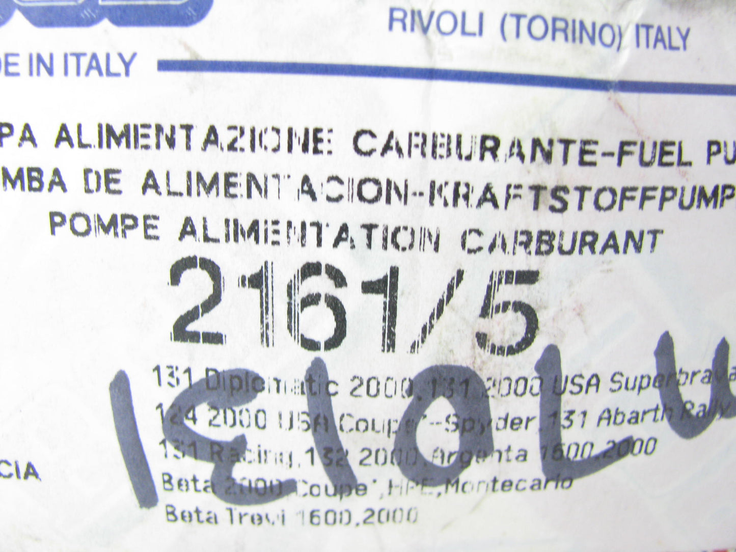 BCD 2161/5 Mechanical Fuel Pump For 1979-1983 Fiat 124