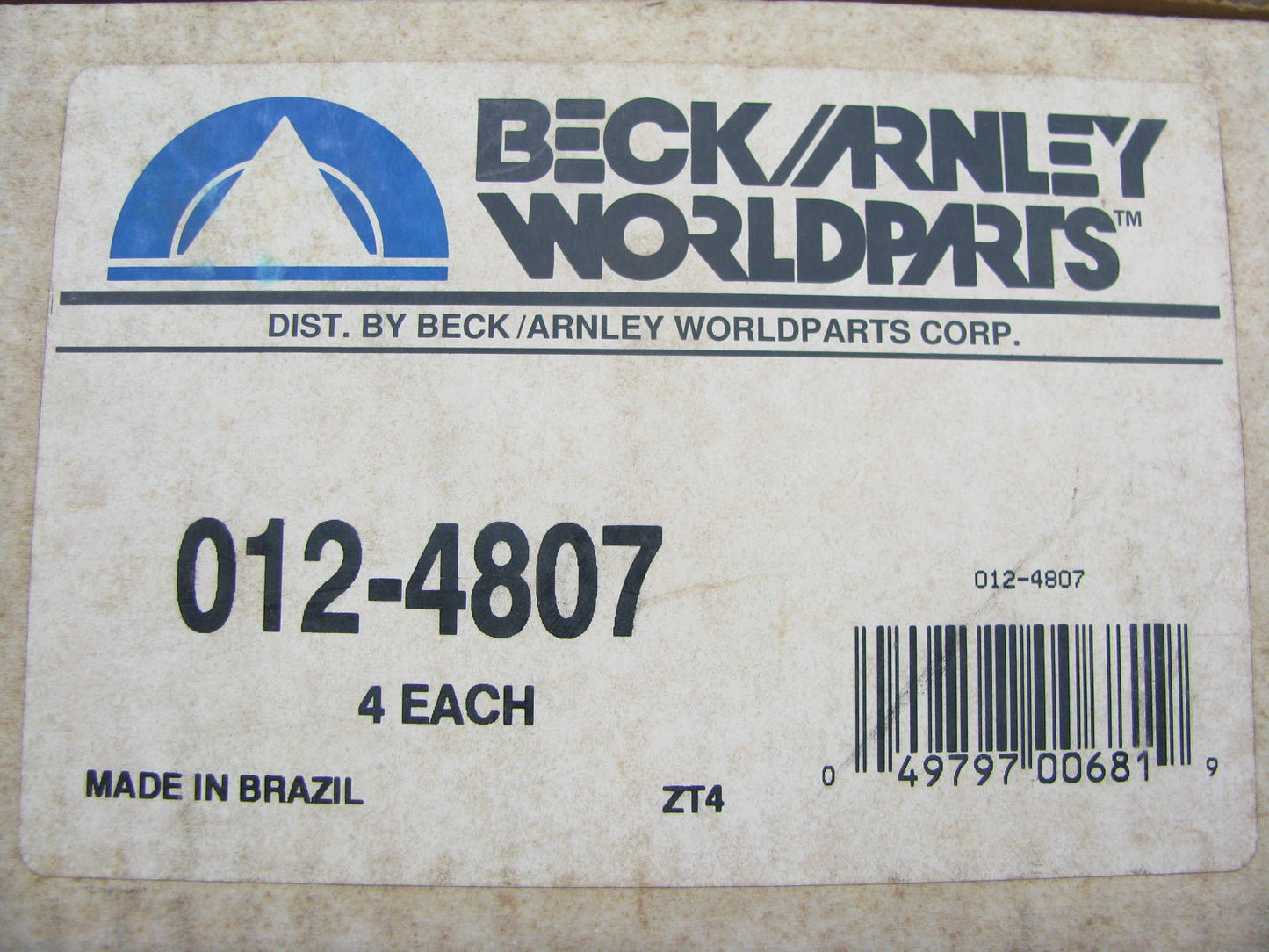 (4) Beck Arnley 012-4807 Standard Size Engine Piston W/ Rings 76-80 VW 1.6L Gas