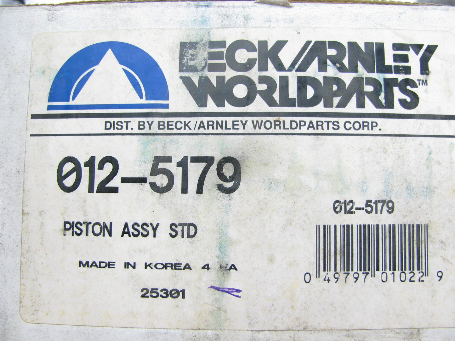 Beck Arnley 012-5179 Piston Set W/ Piston Rings STANDARD SIZE Toyota 2SELC