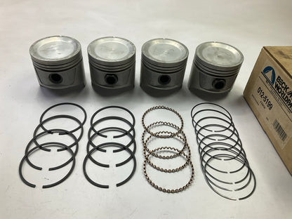 (4) Beck Arnley 012-5199 STD Pistons W/Rings 89-93 Isuzu Amigo 86-94 Pickup 2.3L
