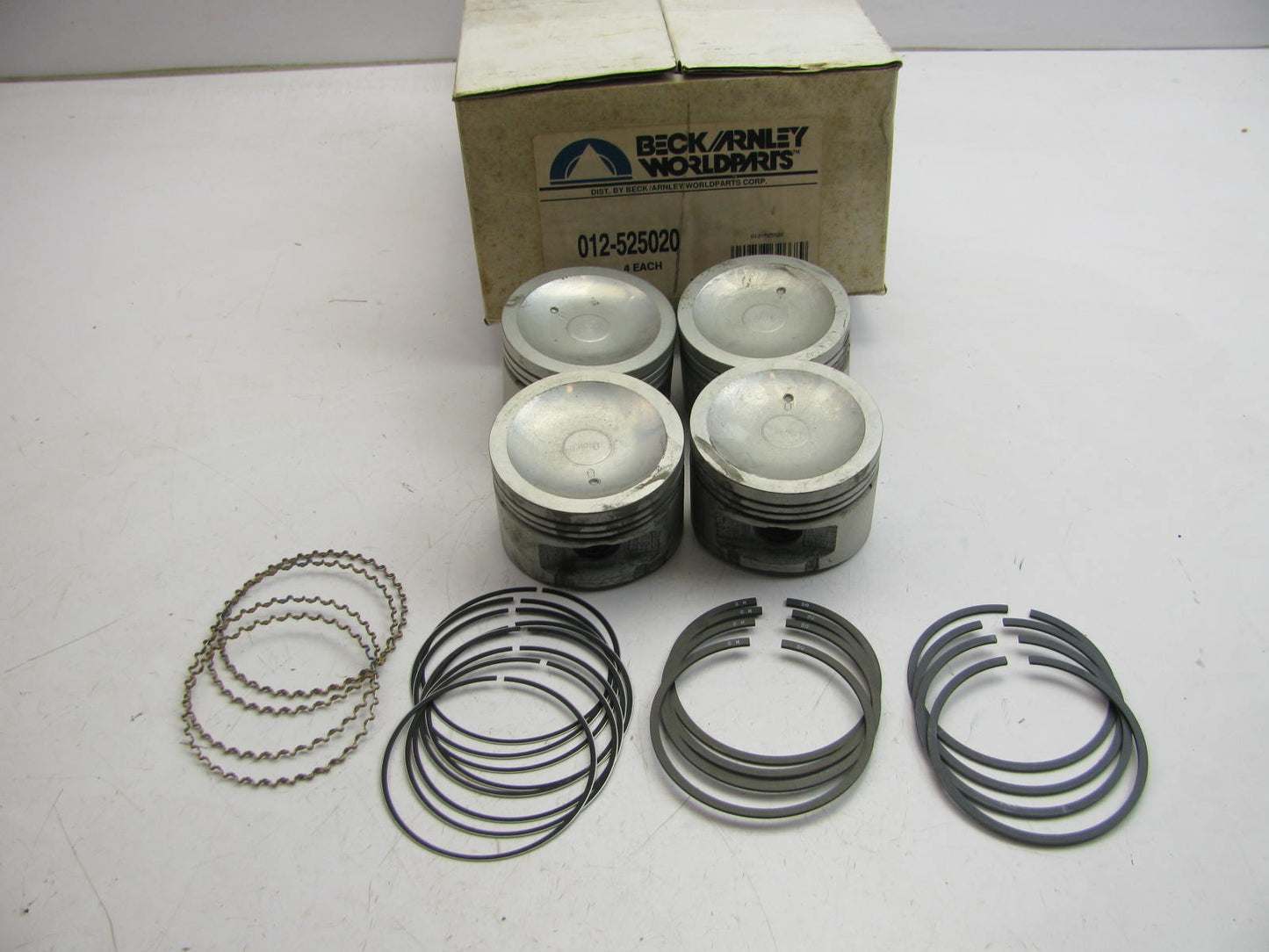 Beck Arnley 012-525020 Engine Piston Set .50mm For 1989-1990 Nissan 1.6L GA16L