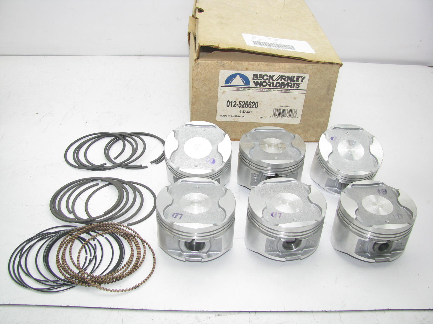 Beck Arnley 012-526620 Engine Piston & Ring Set .020'' 1988-1991 Toyota 2.5L-V6