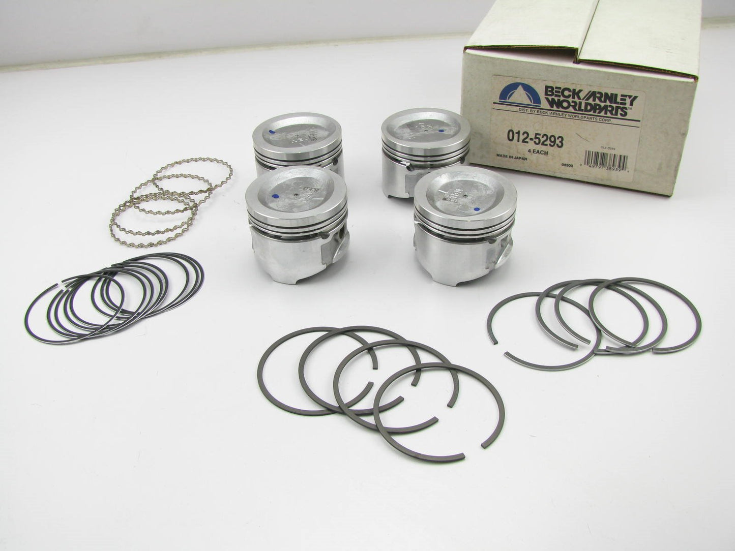 Beck Arnley 012-5293 Engine Piston Set - Standard For 1991-1994 Hyundai 1.5L