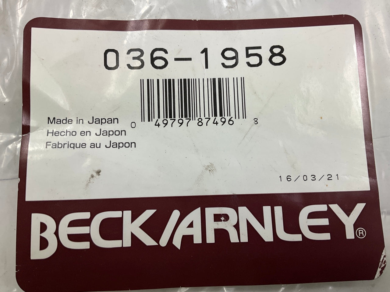Beck Arnley 036-1958 Valve Cover Gasket For 2007-2013 Nissan 2.5L