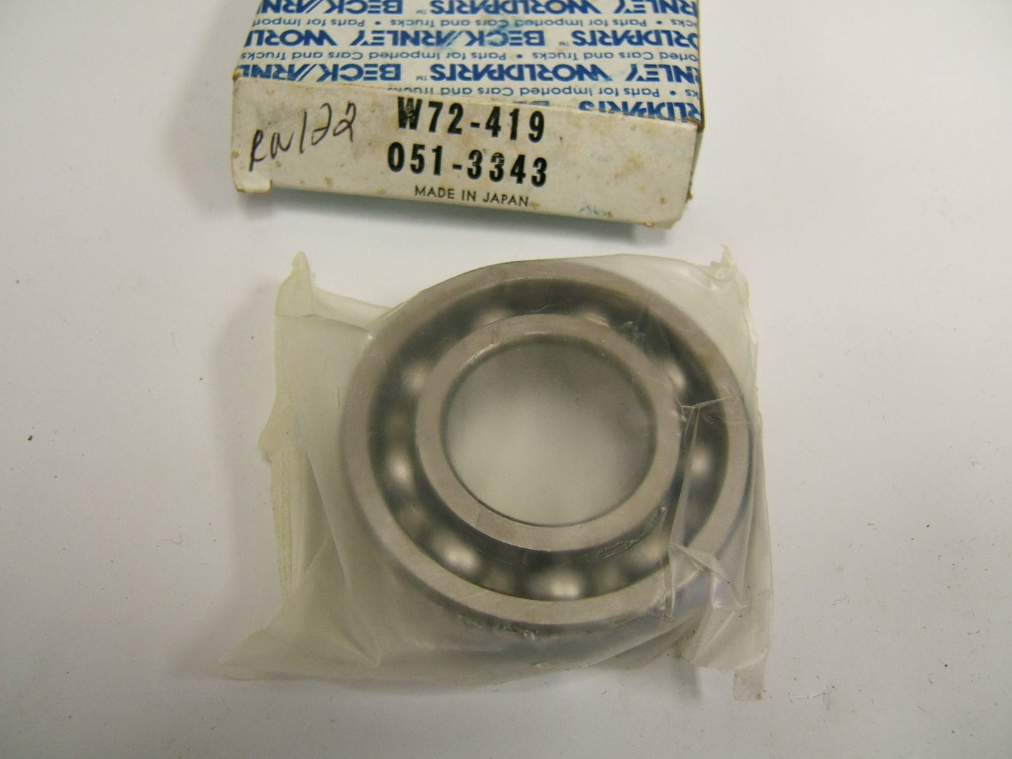 Beck Arnley 051-3343 Rear Wheel Bearing, Made In Japan
