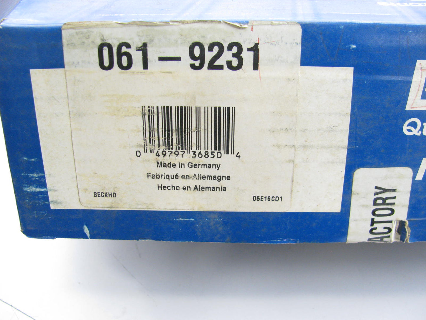 Beck Arnley 061-9231 Clutch Kit  for 1988-1990 Audi 80 2.0L