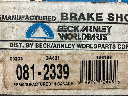 REMAN. Beck Arnley 081-2339 Rear Drum Brake Shoe Set For 1983-1990 Toyota Tercel
