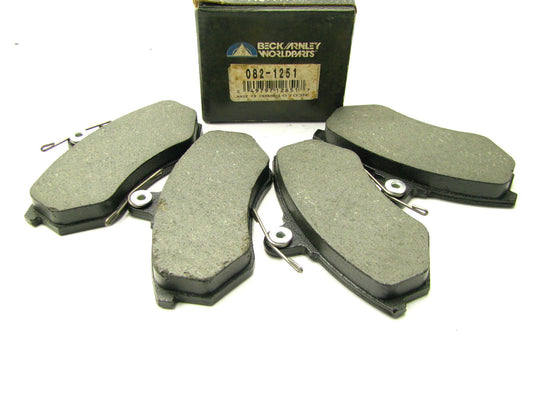 Beck Arnley 082-1251 Front Disc Brake Pad Set - Organic