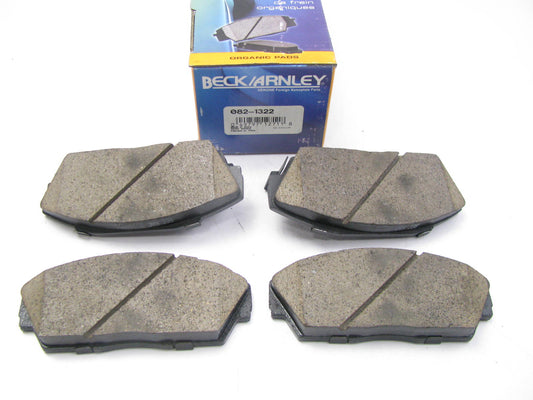 Beck Arnley 082-1322 Front Disc Brake Pad Set - Organic