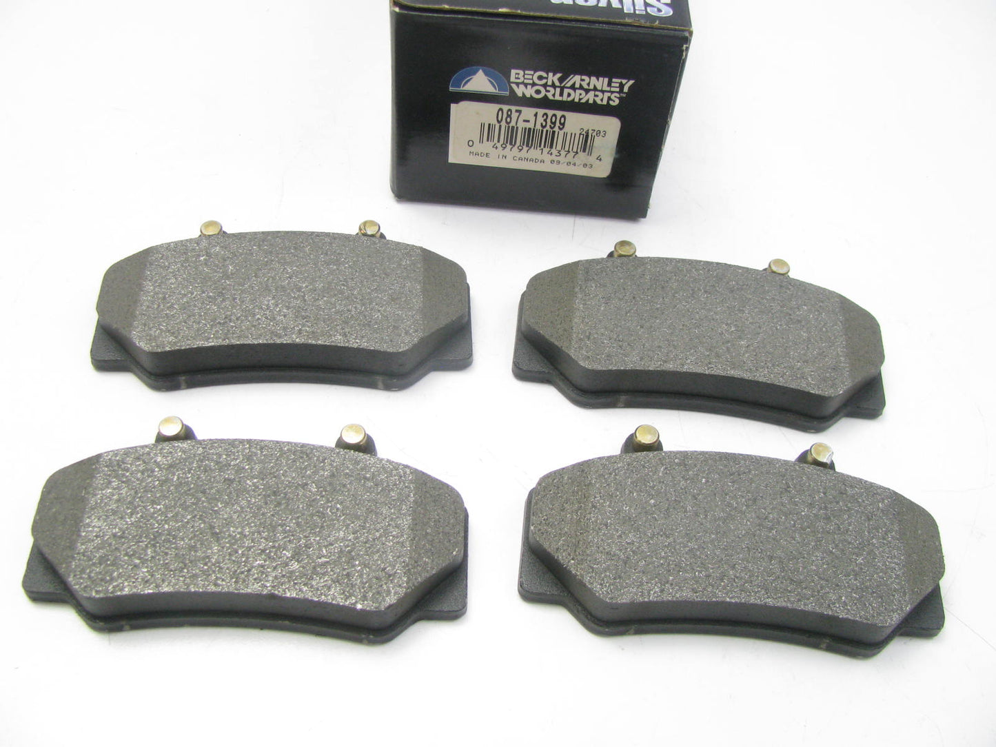 Beck Arnley 082-1399 Front Disc Brake Pad Set - Organic